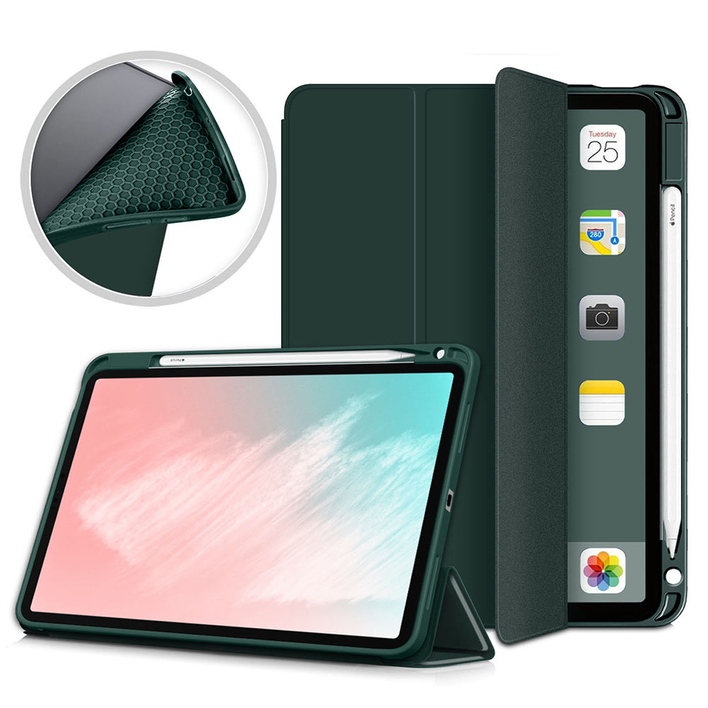 Bao Da Máy Tính Bảng Pu Chống Sốc Tự Động Tắt / Mở Màn Hình Kèm Ngăn Đựng Bút Cho Apple Ipad Air4 10.9 "2020 Giá Đỡ