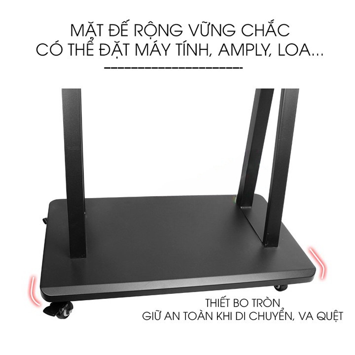 Giá Treo Tivi Di Động 1700 32 - 43 - 50 - 55 - 65 - 70 Inch - Kệ Treo Tivi Có Bánh Xe Di Chuyển Đa Năng