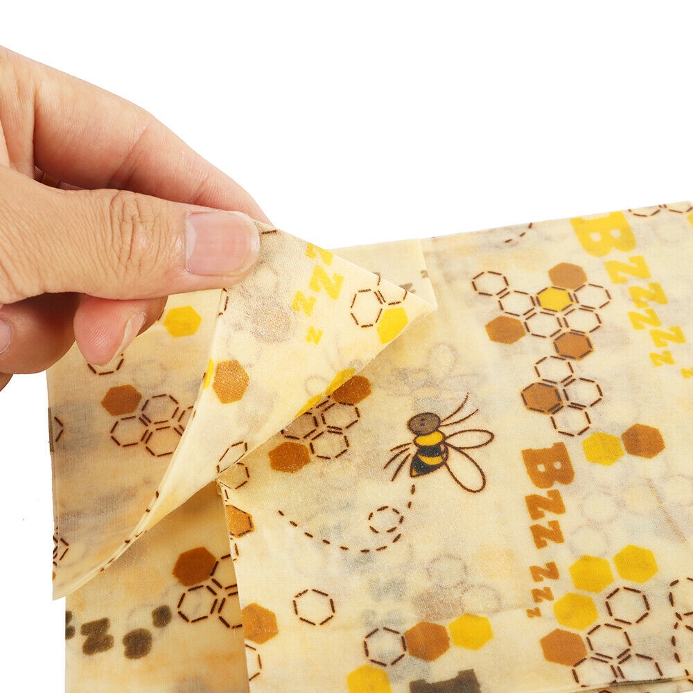 [huite]Natural Beeswax Reusable Food Wraps Eco Living No More Plastic Bee Wax Cloth