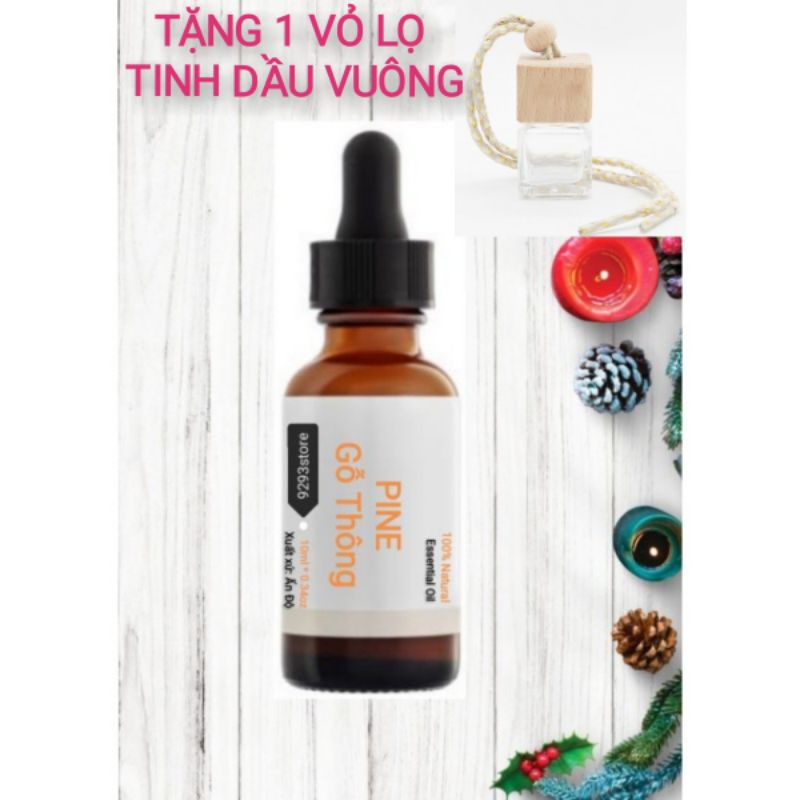 [Tặng Sáp/Lọ T.Dầu treo] 10ml Tinh dầu Thiên nhiên Gỗ thông - Gỗ đào làm nến thơm, xông hương - 9293nguyenlieu