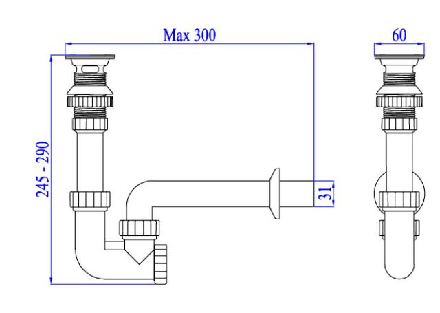 XI PHÔNG BỘ XẢ LAVABO NHỰA HÙNG ANH