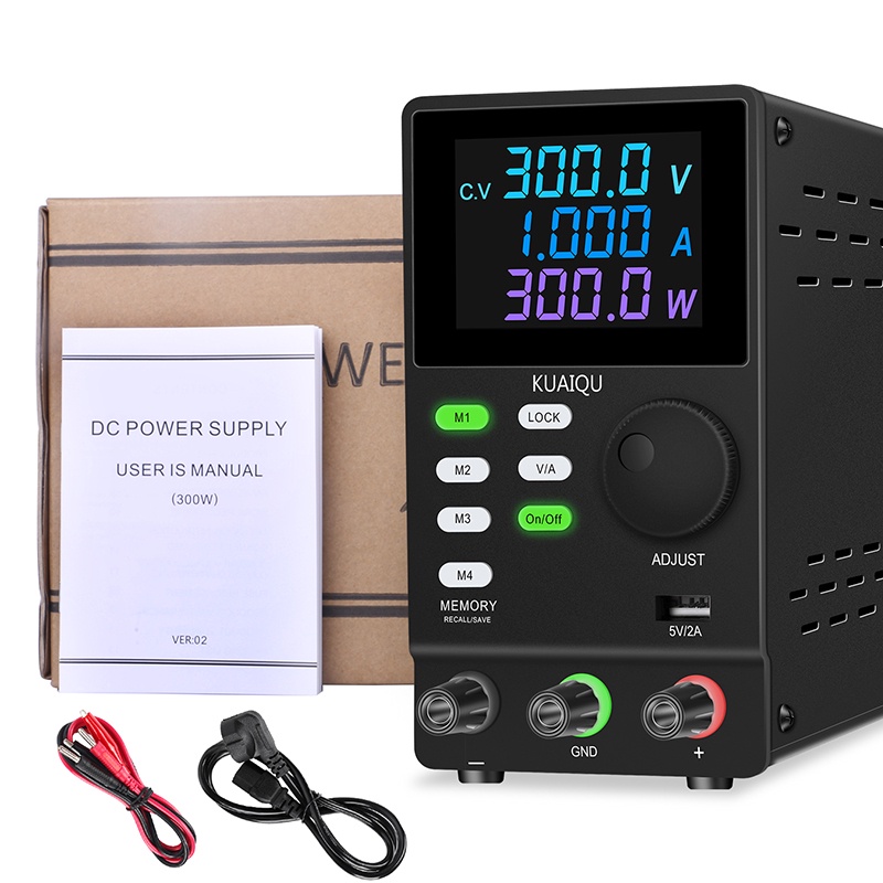 Bộ nguồn SPPS3010D KUAIQU điều chỉnh điện áp ra DC 0~30V 10A, với 4 chức năng lưu trữ có thể điều chỉnh