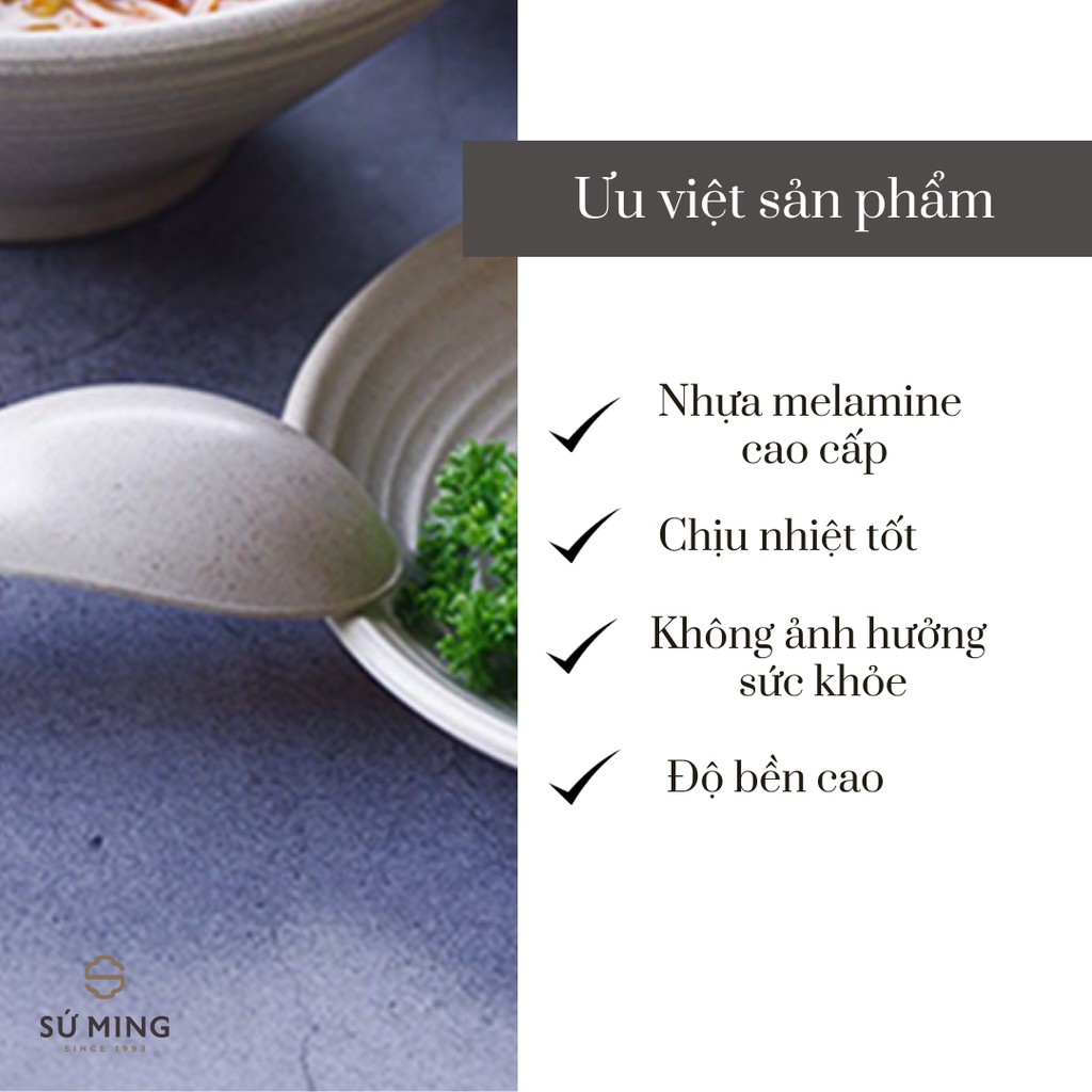 Muỗng Cơm, Thìa Nhựa Melamine Cao Cấp Dùng Trong Nhà Hàng, Quán Ăn