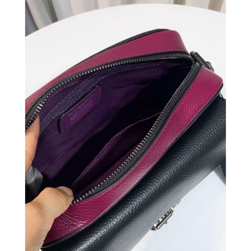 Túi đeo chéo C0ach nam Hudson da thật họa tiết chữ C cực sang