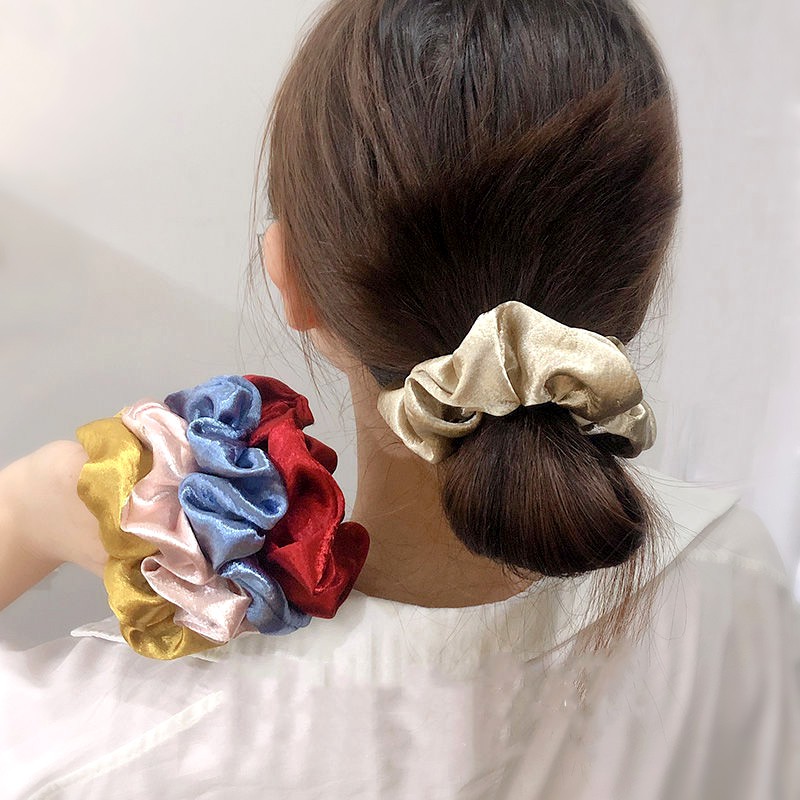 Dây cột tóc nữ Chất vải SILK óng ánh Scrunchies