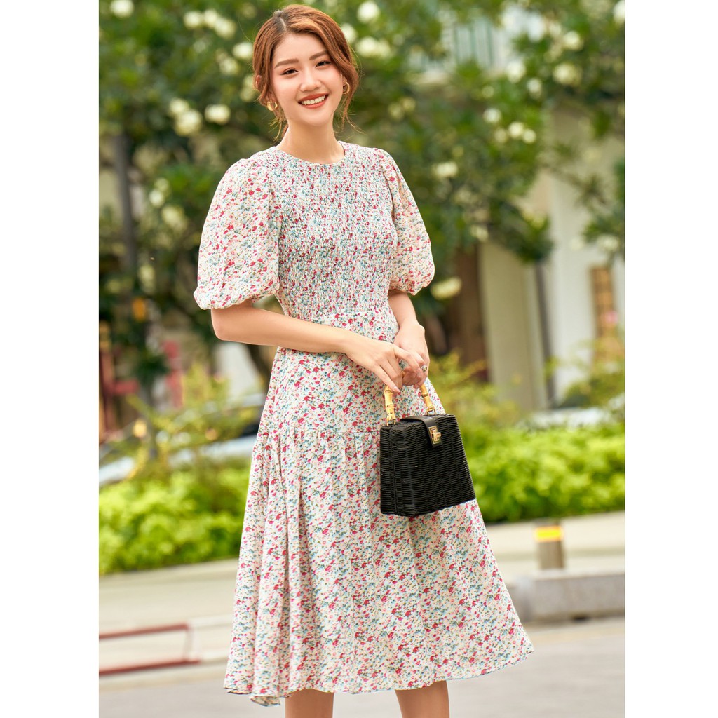 OLV - Đầm Shirring Chest in Liti Fleur | BigBuy360 - bigbuy360.vn