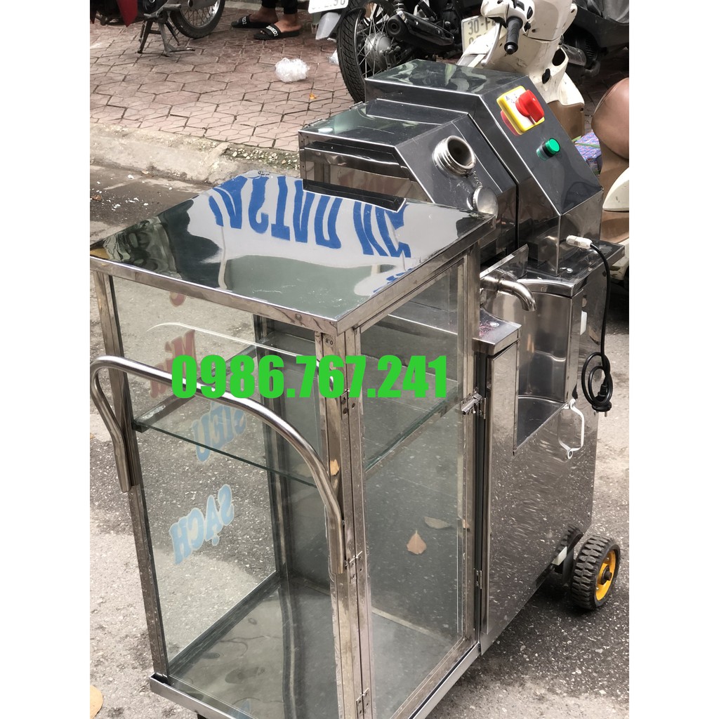 Máy ép nước mía chạy điện dân dụng, moto 1500W, 3 lô quả nhám , ép siêu sạch