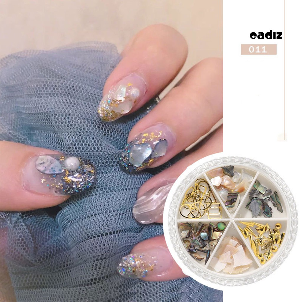 [Hàng mới về] Set 6 Hộp Chi Tiết Trang Trí Móng Tay Nghệ Thuật