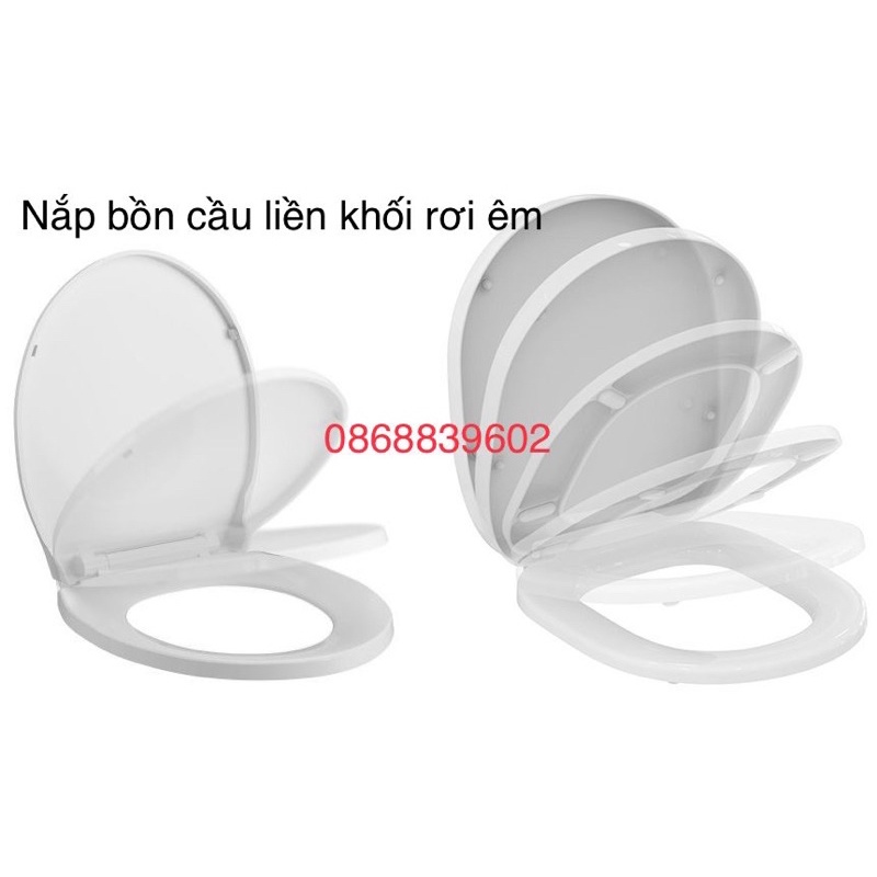 Nắp bồn cầu 2 khối đóng êm tiện lợi khi lắm đặt độ bền cao vừa hầu hết các bồn cầu hiện nay