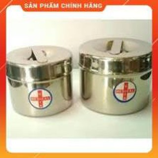 Hộp đựng bông tròn inox side nhỏ
