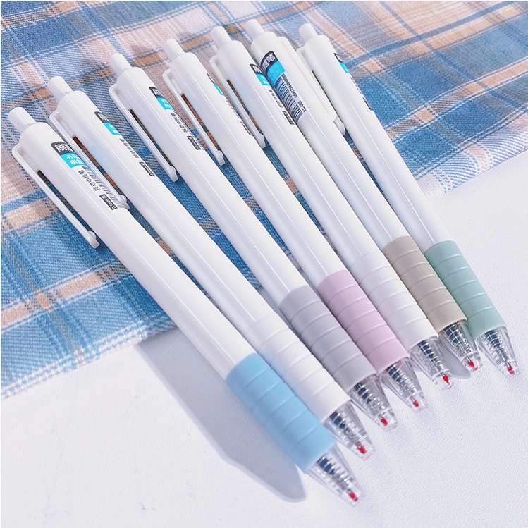 Bút bi hàn quốc mực đen ngòi ST 0.5mm - bút bi gel đen cute có ruột bút thay thế