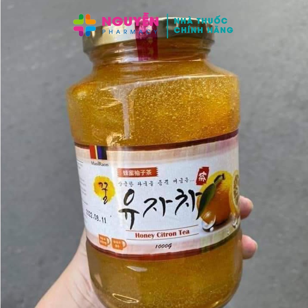 Chanh mật ong Hàn Quốc MasilRaon hũ 1kg - Giúp giảm ho hiệu quả, tăng cường sức khỏe đường hô hấp