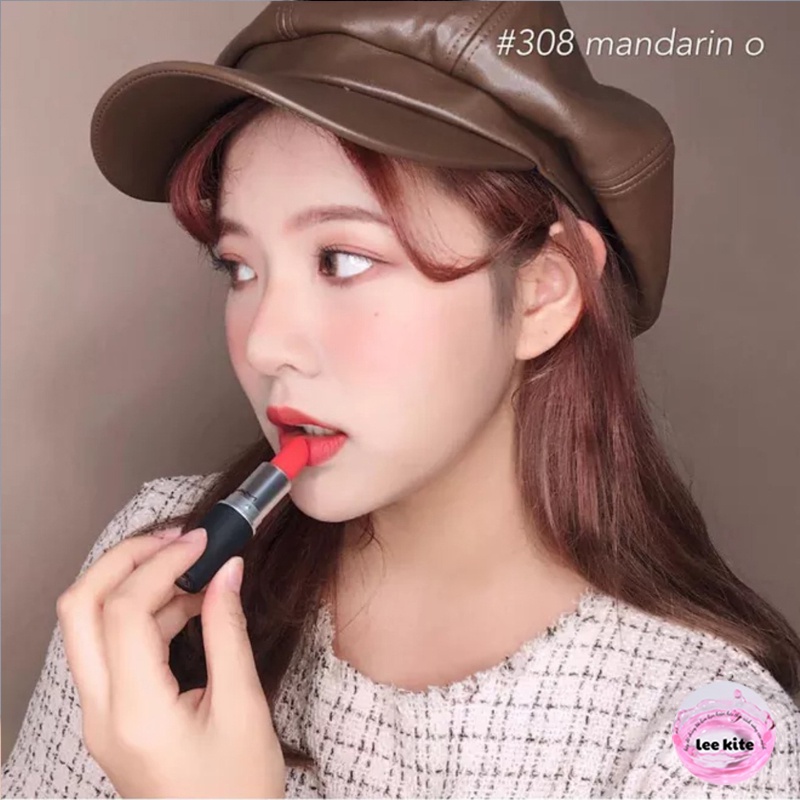 Son MAC Mandarin O Màu 308 Hồng San Hô - Powder Kiss Lipstic