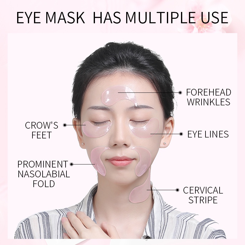 Hộp 50 Miếng Mặt Nạ Mắt LAIKOU Sakura 70g Làm Mờ Quầng Thâm / Nếp Nhăn