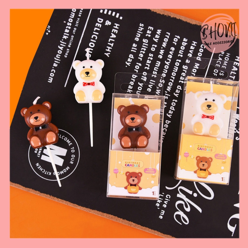 Nến Gấu Nhỏ Không Hộp Trang Trí Bánh Kem Sinh Nhật