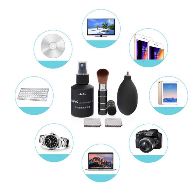 Bộ vệ sinh laptop 5 trong 1 JRC và Vu Studio cho máy tính máy ảnh kính đồng hồ màn hình macbook ipad điện thoại
