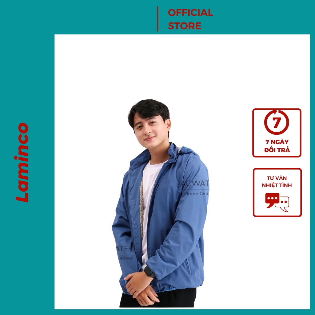 Áo khoác gió lót lông mềm nữ nam form rộng mùa đông chống nước LAMINCO v480