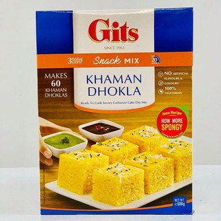 Gits Khaman Dhokla 180g Bột trộn sẵn làm bánh Dhokla vàng Ấn Độ