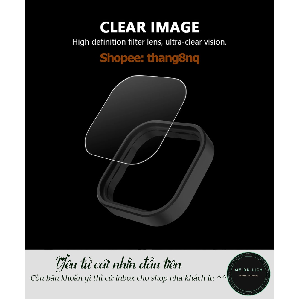 Kính lọc Telesin CPL gopro 9/10, kính lọc filter, khắc phục cháy sáng khi quay phim, chụp ảnh trên gopro