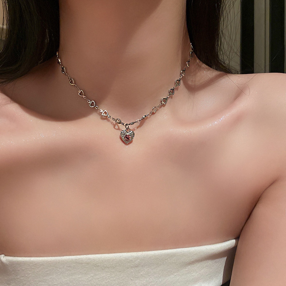 ✫✫✫ [Có Sẵn] 1 Vòng cổ Hợp Kim Đính Kim Cương Giả Phong Cách Nhật Hàn Sang Trọng Dễ Phối Đồ Dành Cho Nữ