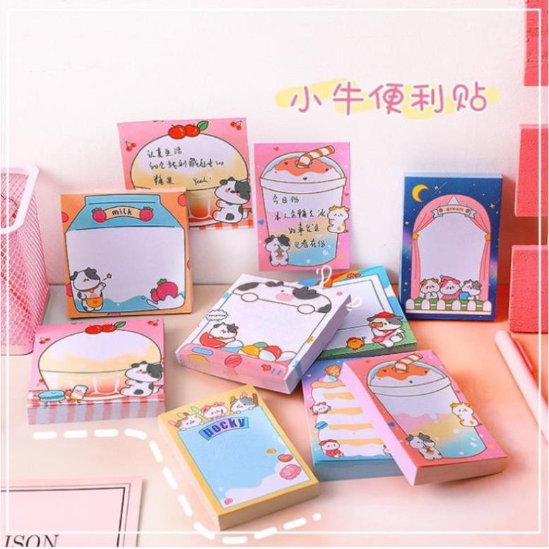 ❣️MeowMeowStore❣️Giấy Ghi Nhớ Bò Sữa- Giấy Note Bò Sữa- Giấy Nhớ Bò Sữa