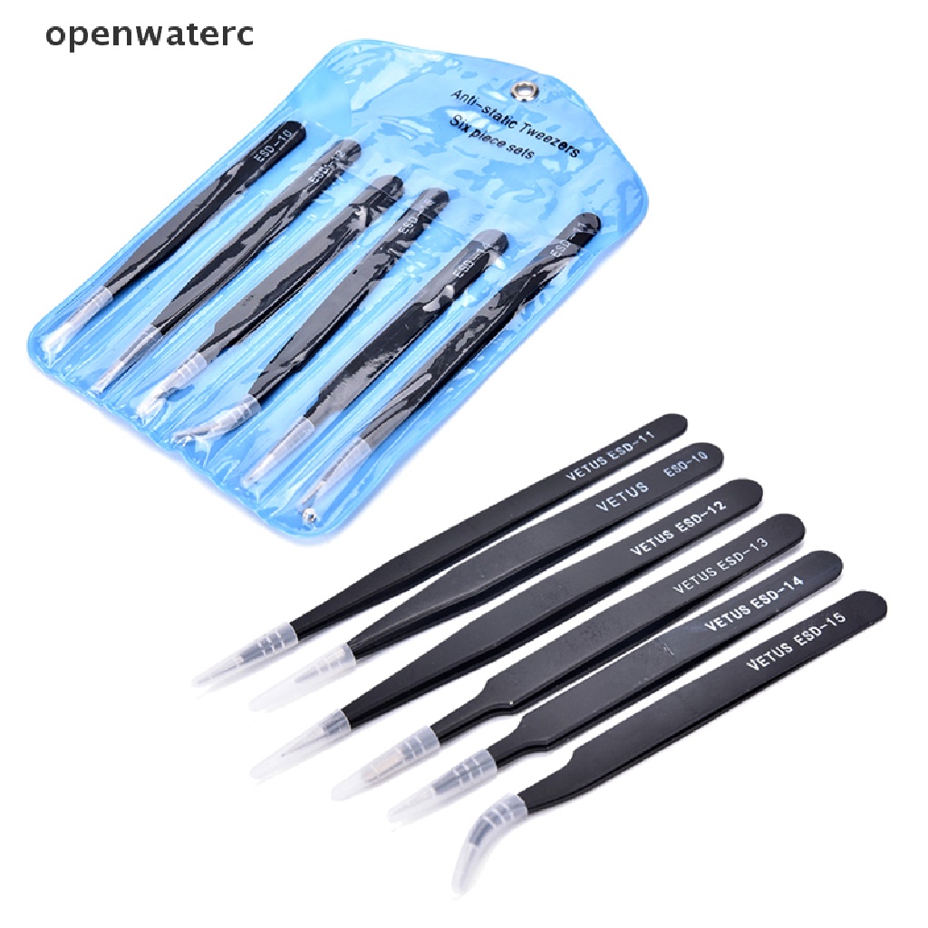 Set 6 Nhíp Inox Chống Tĩnh Điện An Toàn