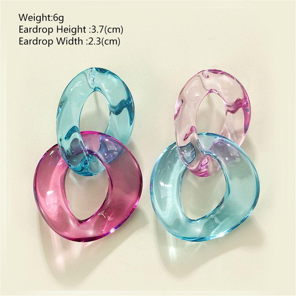 Khuyên Tai Dạng Chuỗi Bằng Acrylic Phong Cách Thời Trang Chất Lượng Cao