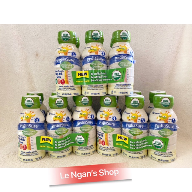 [Mã FMCGSALE24 giảm 8% đơn 500K] [HÀNG MỸ BAY AIR CÓ BILL] Sữa Pediasure Organic dạng nước mẫu mới 237ml.