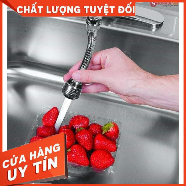 [XẢ KHO+FREE SHIP] Vòi xịt tăng áp xoay 360 - đầu nối dài rửa bát