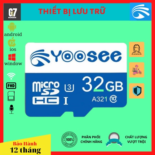 Thẻ nhớ yoosee 32gb chính hãng tốc độ cao chuyện dụng cho Camera IP wifi, Smartphone, loa đài