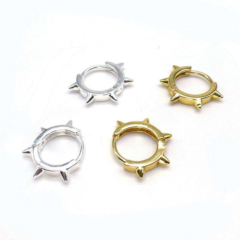 Khuyên Tai Tròn Bằng Thép Không Gỉ Thời Trang Cá Tính