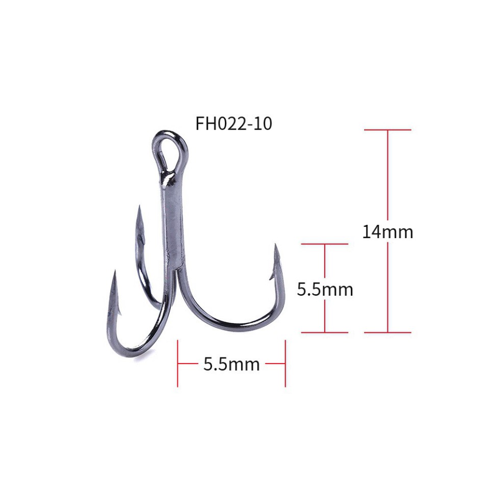 Set 20 Lưỡi câu 3 tiêu 4-6-8-10,lưỡi câu cá 3 tiêu,cần câu lure