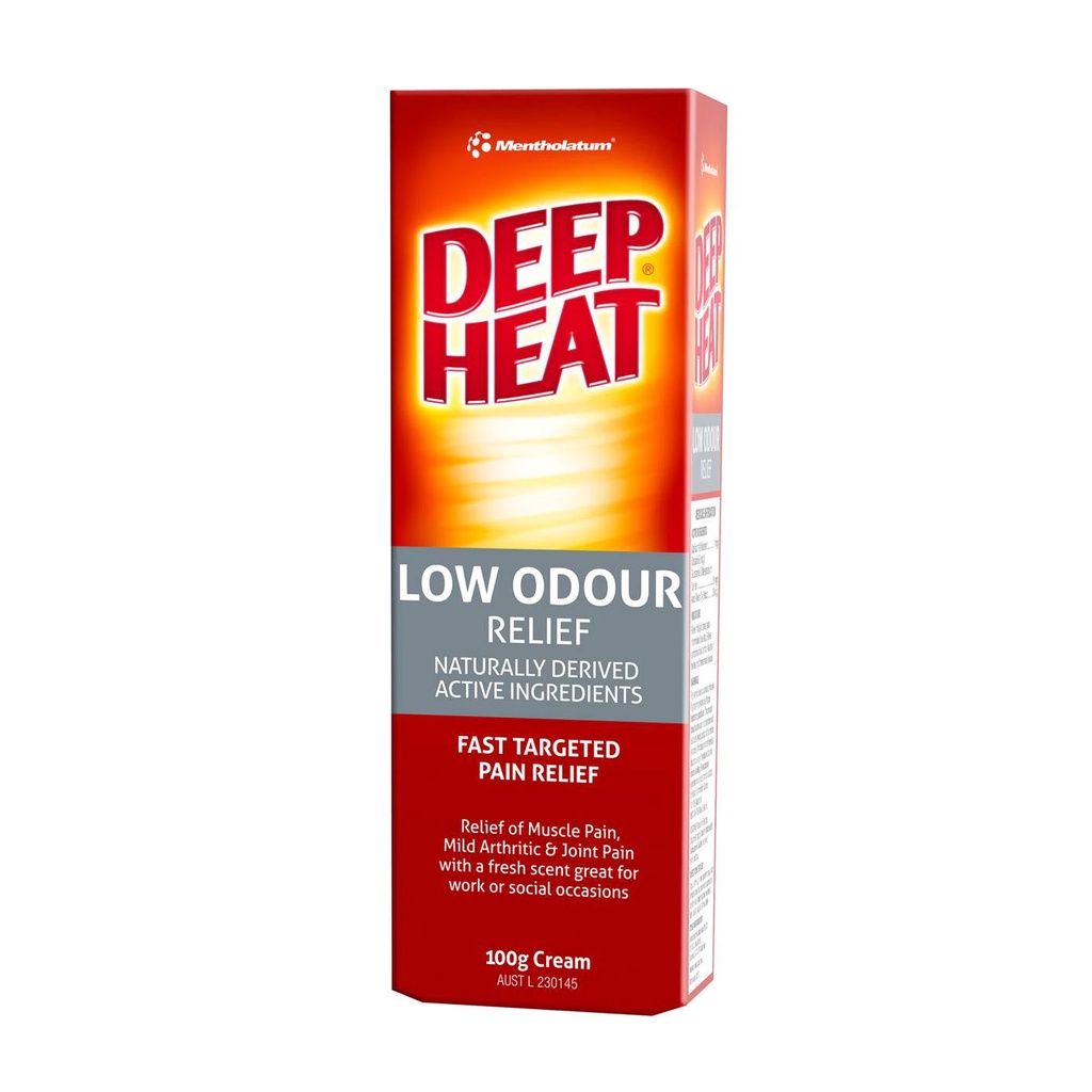 Kem thoa nhứt mỏi ít mùi Deep Heat Low Odour Relief