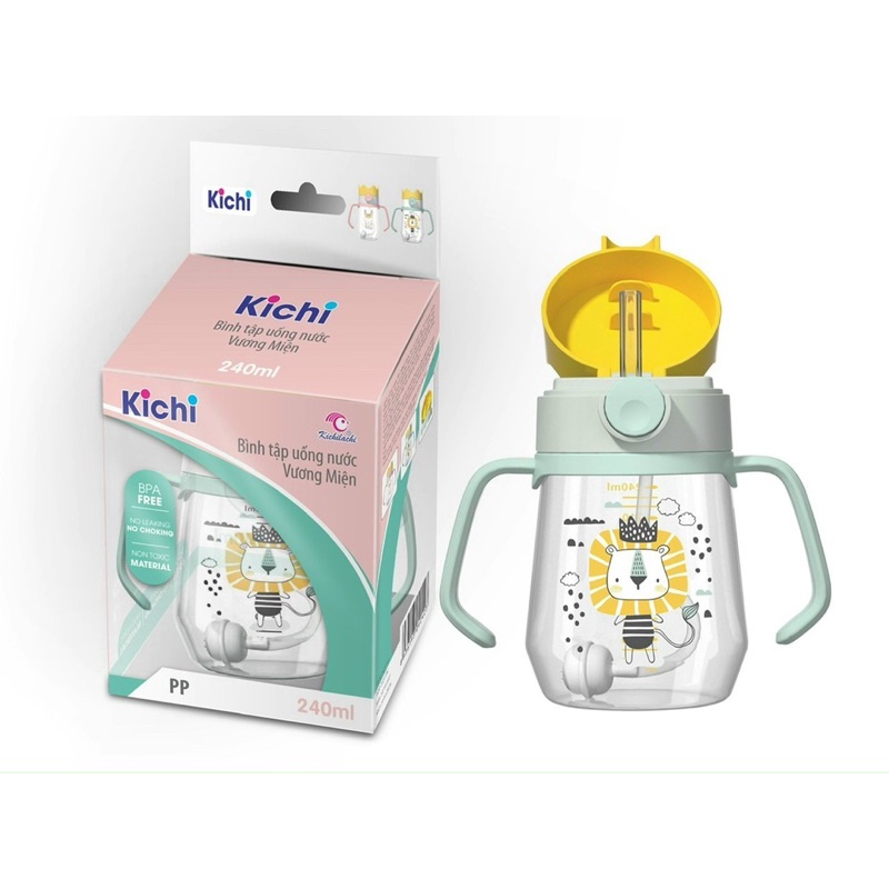 Bình Uống Nước Kichilachi 350ml Cho Bé Nhựa PP An Toàn bộ