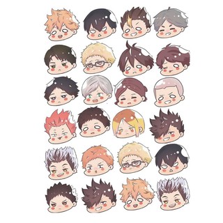Sticker anime / hình dán haikyuu 30-60 cái ép lụa