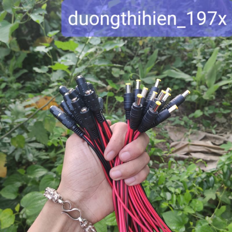 Jack nguồn DC 5,5x2,1mm có sẵn dây, giắc nguồn 5.5x2.1mm có dây