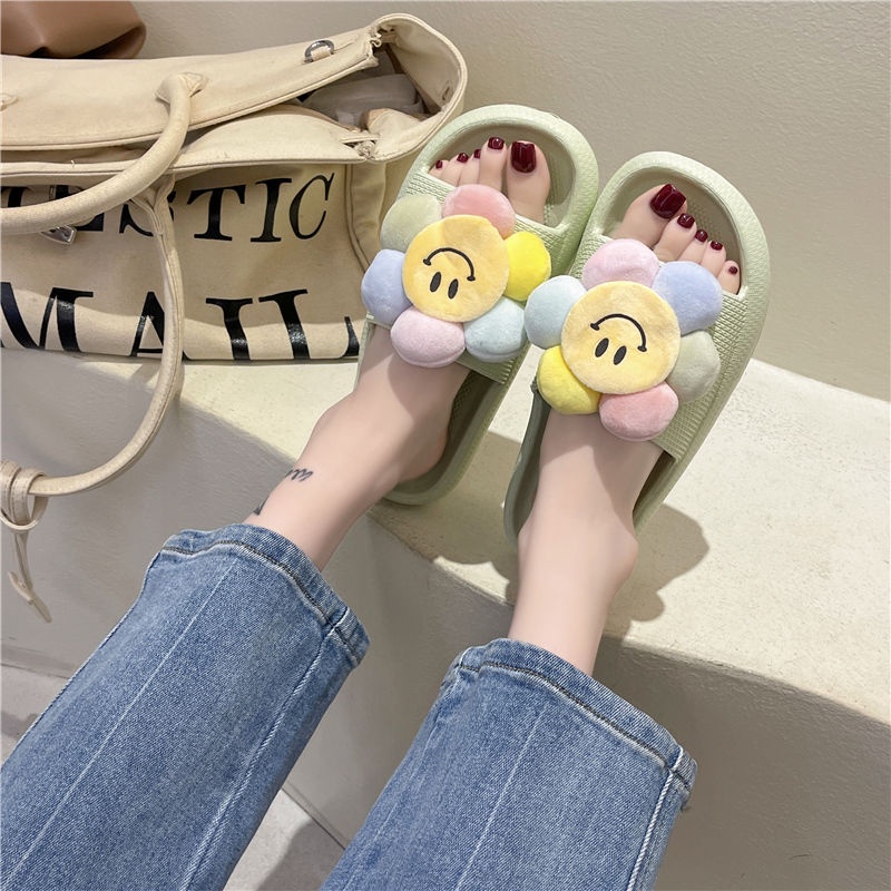 Oeteo Dép Quai Ngang Đính Hoa Xinh Xắn Dành Cho Nữ