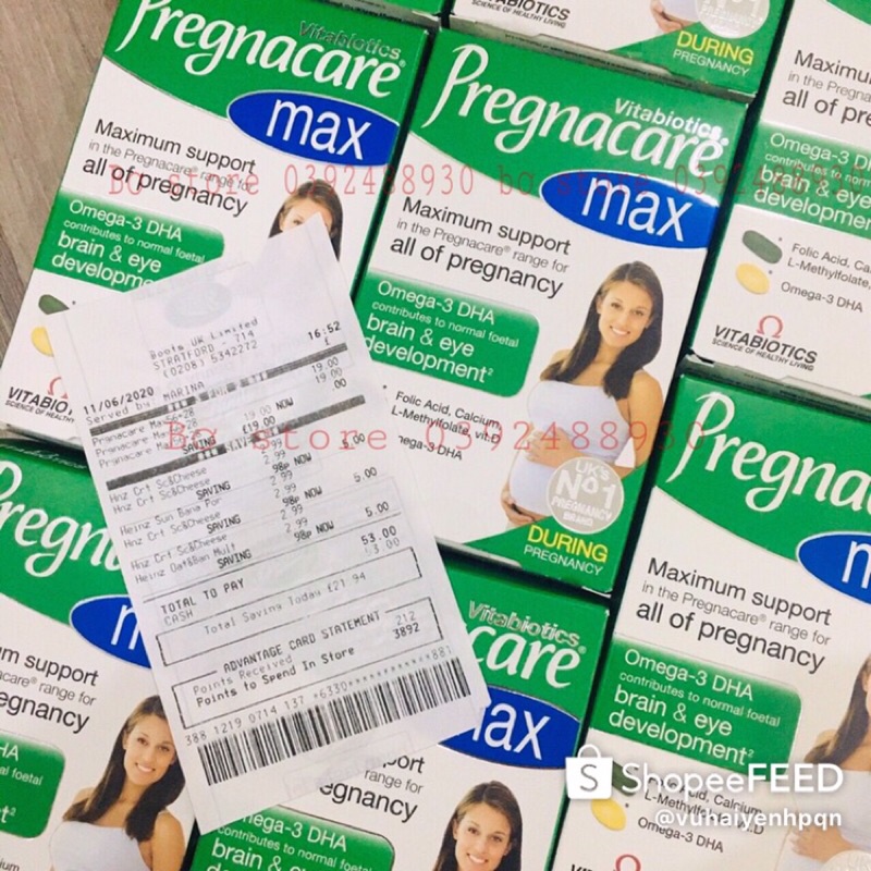 [NỘI ĐỊA ANH] Pregnacare Max cho mẹ bầu 84v( link cũ bán 31 sp bị xoá mọi người đặt lại vào link này)