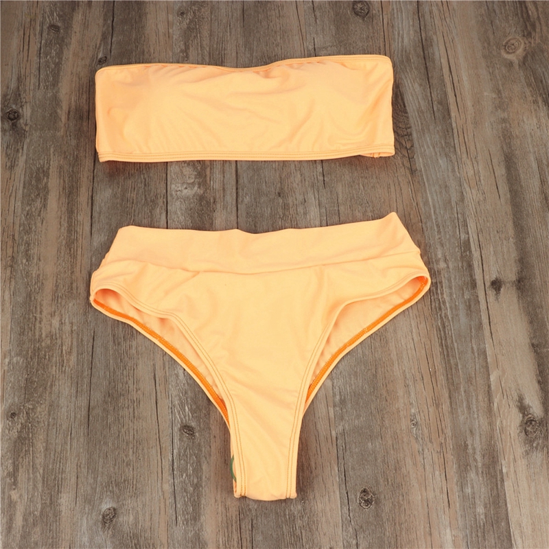 Bikini cạp cao màu trơn gợi cảm cho nữ | BigBuy360 - bigbuy360.vn