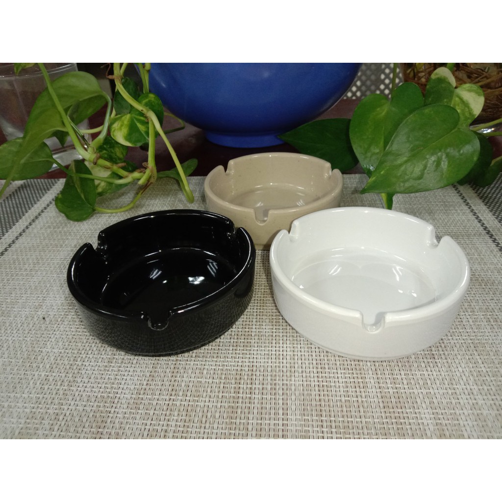 Gạt Tàn Thuốc, Vuông và Tròn (Đen - Trắng - Nâu - Xanh) Melamine