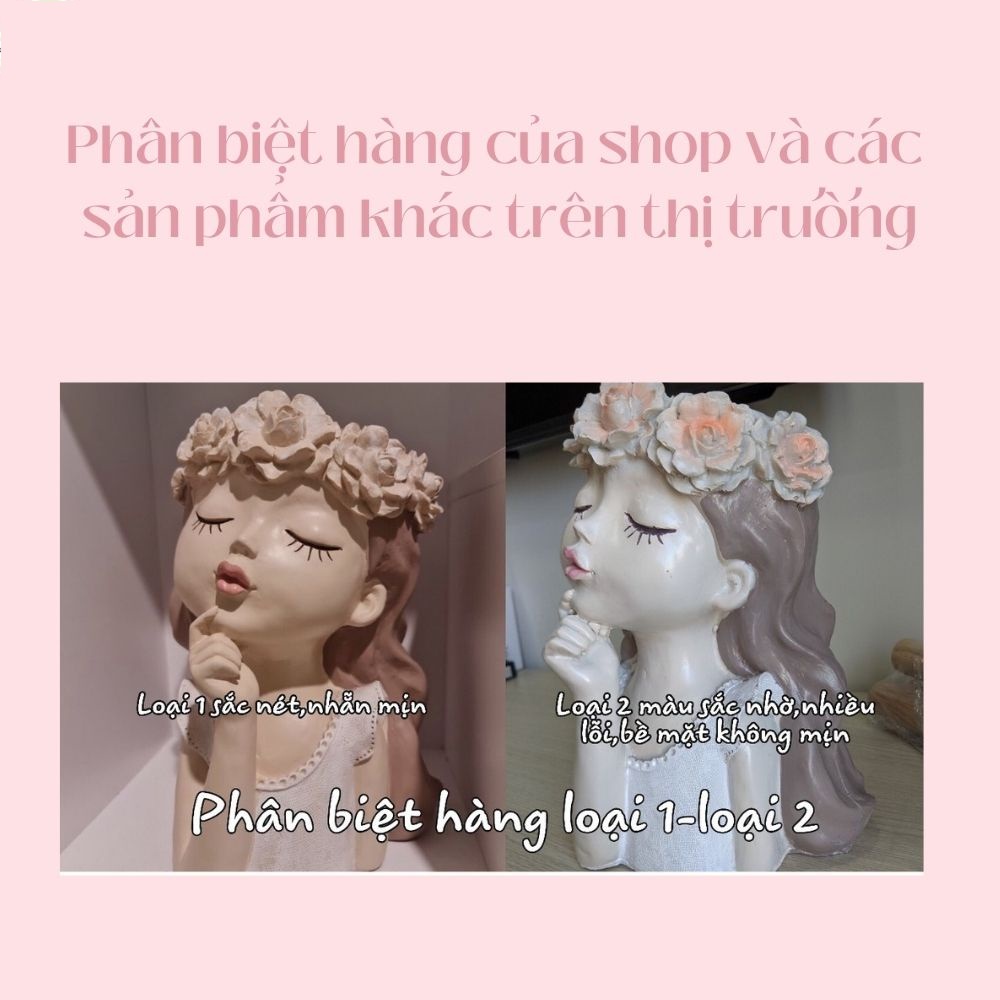 Bình hoa cô gái Decor Lọ trang trí xinh xắn - Lọ hoa cô gái xinh trang trí