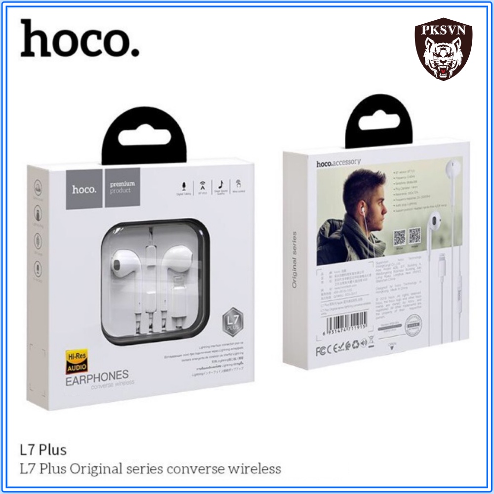 Tai Nghe HOCO L7 PLUS - Tai Nghe Nhét Tai có Mic cho 7,8,X,XS,11,11PRO… Bảo Hành 12T