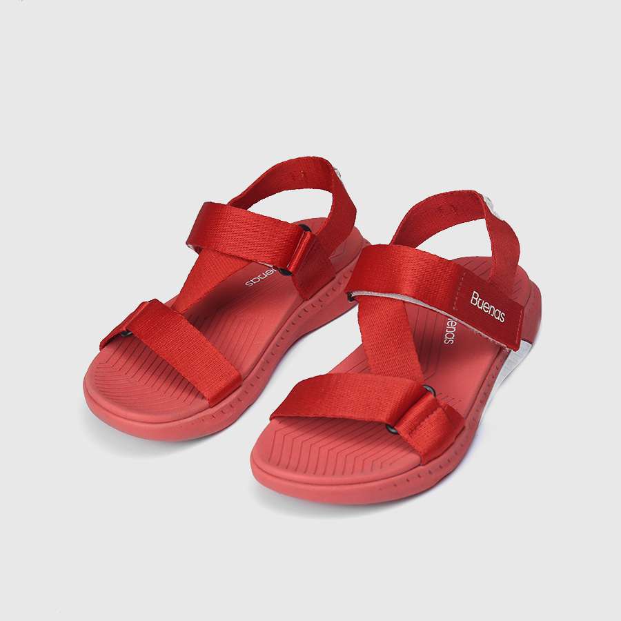 GIÀY SANDAL ĐI HỌC - BUENAS CHÍNH HÃNG F7 ĐỎ SIZE 39, 40, 41, 42, 43 [GIÀY SANDAL NAM NỮ]