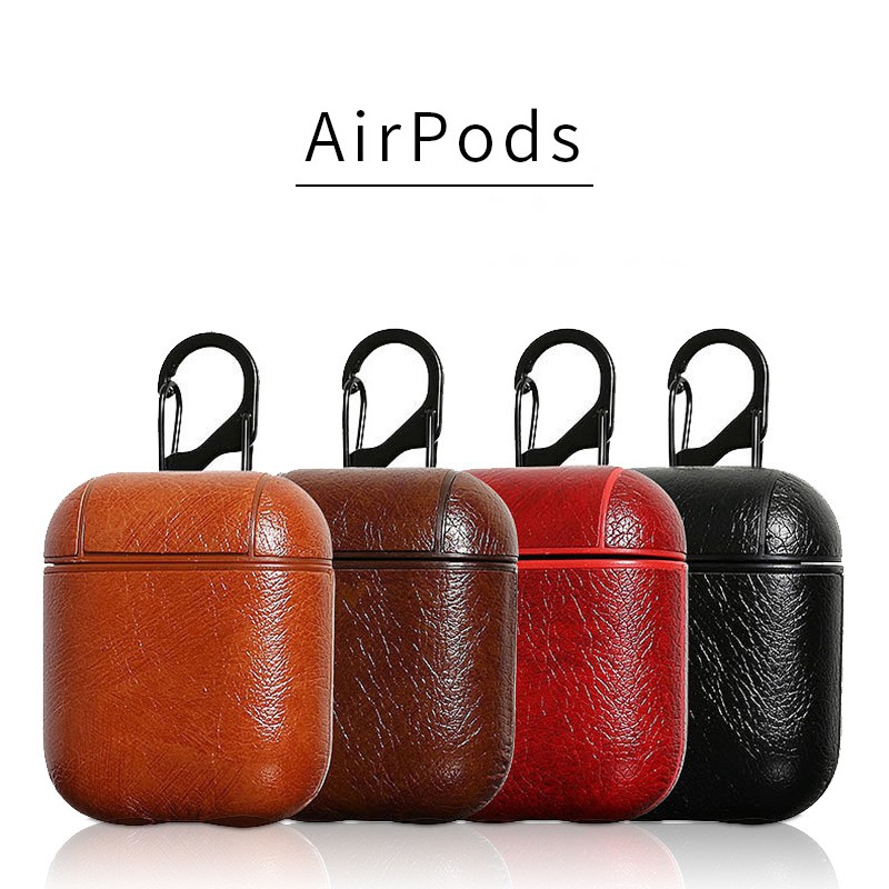 ỐP DA BẢO VỆ AIRPODS 2 VÀ 1 VỎ DA PU SANG TRỌNG