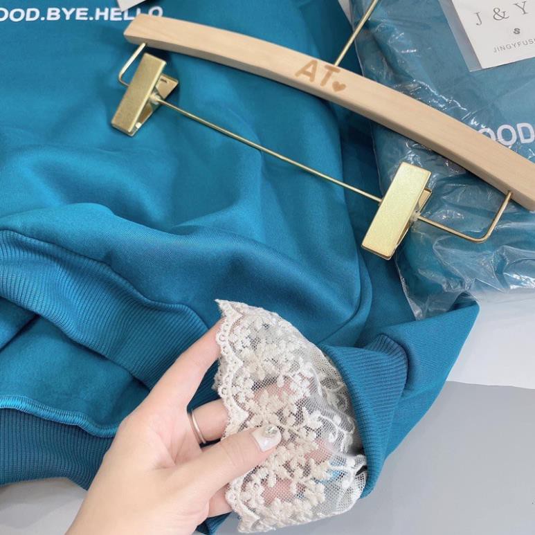 ÁO NỈ PHỐI TAY REN 394 | BigBuy360 - bigbuy360.vn