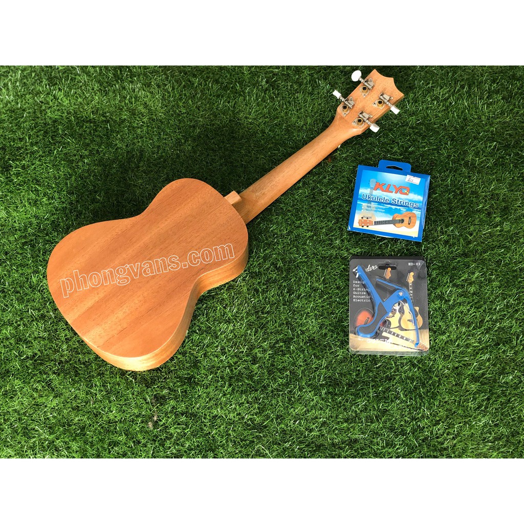 Đàn ukulele gỗ size 23 inch tặng capo và bộ dây