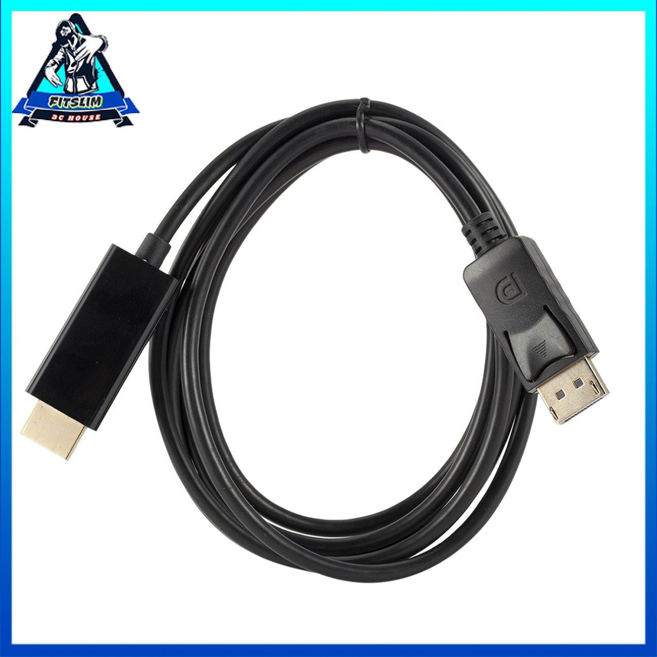 1.8 mét Màn hình mạ vàng siêu dài Cổng DP sang HDMI Cáp HDTV máy tính xách tay PC