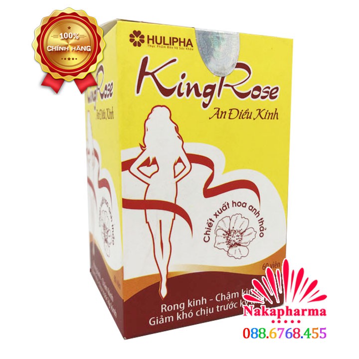 Kingrose An Điều Kinh - Giúp điều hòa kinh nguyệt, giảm đau bụng kinh, rong kinh, chậm kinh từ Cao Ích Mẫu - King Rose