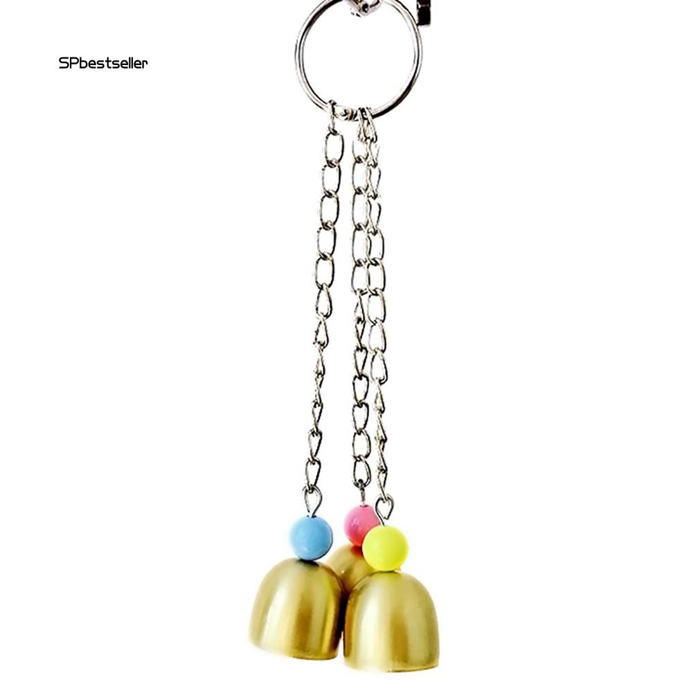 Móc khóa đồ chơi gắn chuông nhiều màu cho vẹt