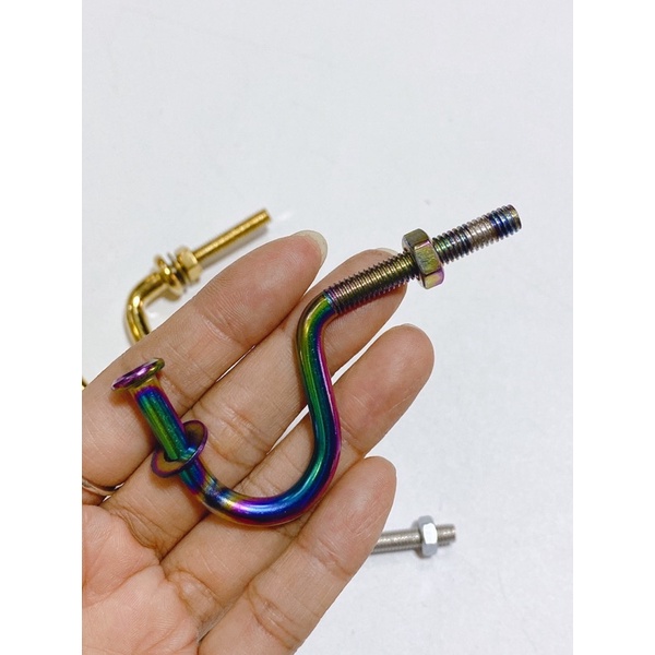 Móc treo đồ chữ U, móc vịt, móc câu inox titan 7 màu >